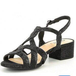 Alex Marie Crennan Rhinestone Heels Black Size 7.5 NWOB